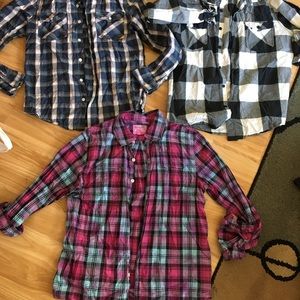 Awesome Mens WARP AND WEFT Plaid Button Down Shirt Bundle